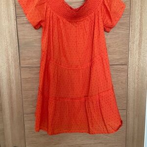 Orange mini dress or a blouse